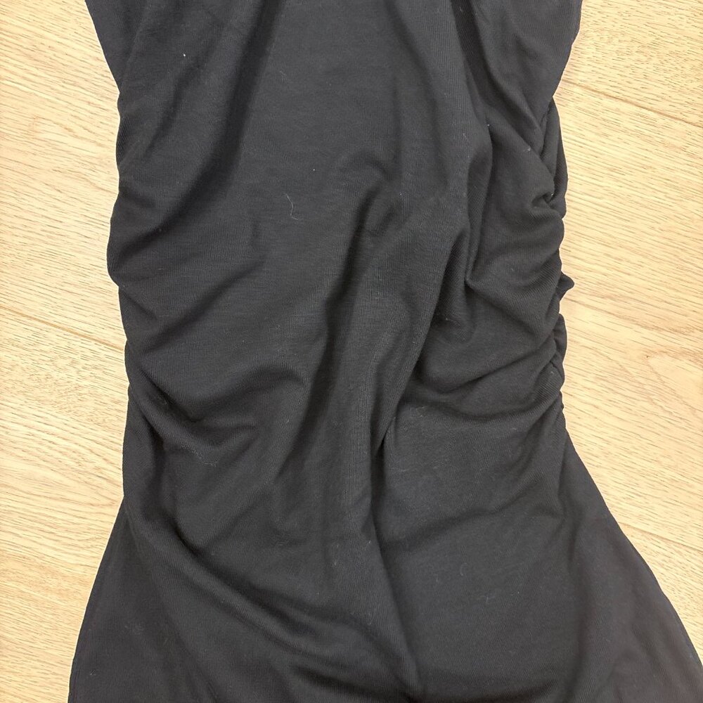 Black Ruched Bodycon Dress - Picture 7 of 7